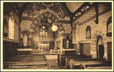 St Norbert's RC Church, Crowle - interior, postcard, 1949?