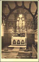 St Norbert's RC Church, Crowle - high altar, postcard, 1949